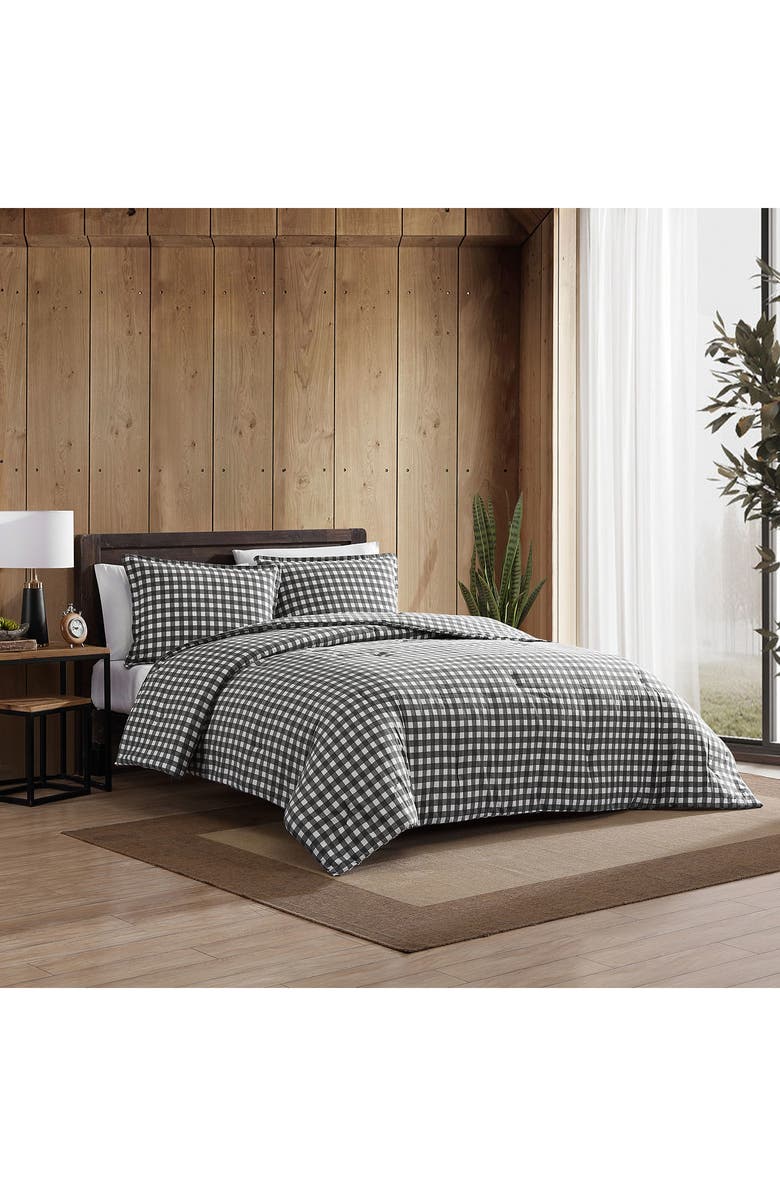 Eddie Bauer Preston Plaid Duvet Cover & Sham Set, Alternate, color, Grey