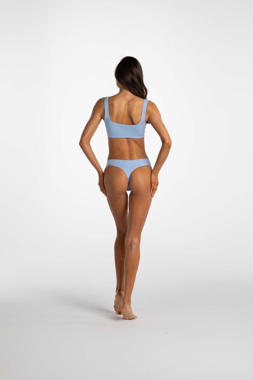 Ldma Low Hide Ribbed Thong In Arctic Blue