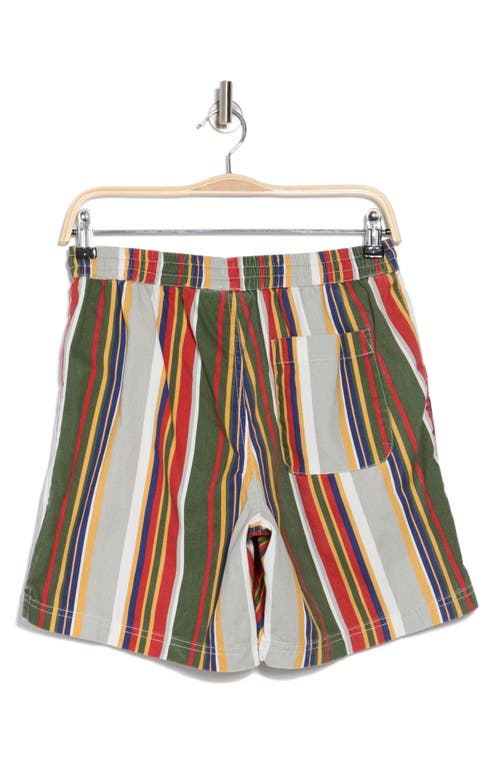 Shop Bdg Urban Outfitters Stripe Twill Shorts In Green Multi