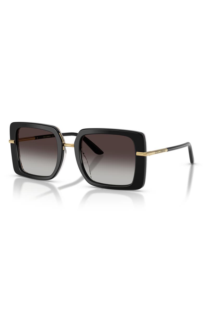 Dolce&Gabbana 52mm Gradient Square Sunglasses, Alternate, color, 