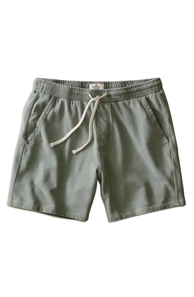 Marine Layer Cloud 9 Terry Shorts, Alternate, color, Sage