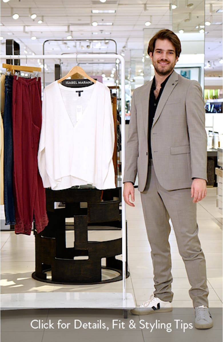 V-Neck Organic Linen & Organic Cotton Cardigan, sales video thumbnail