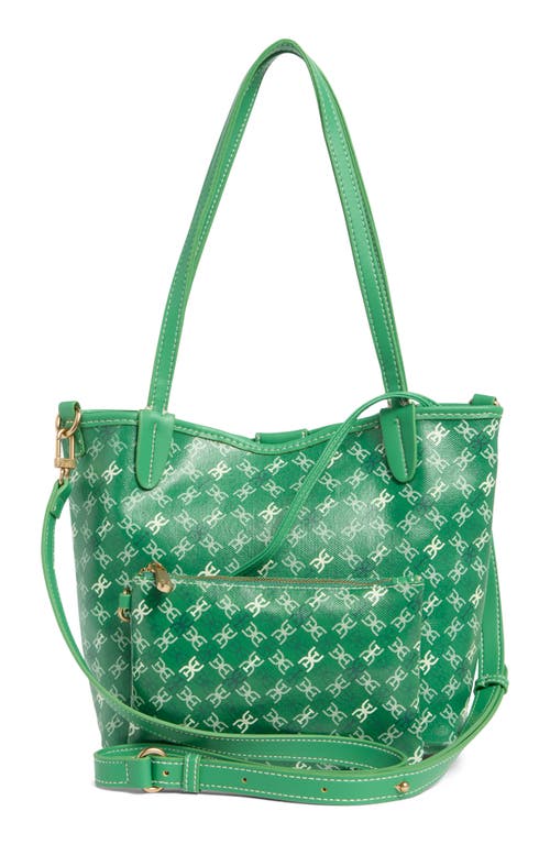 Sam Edelman Harper Monogram Mini Shopper Tote Bag In Green