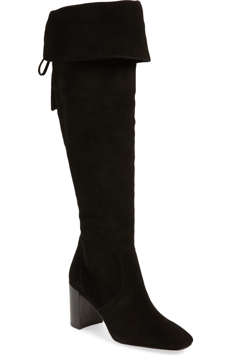 KARL LAGERFELD PARIS Razo Tassel Knee High Boot, Main, color,