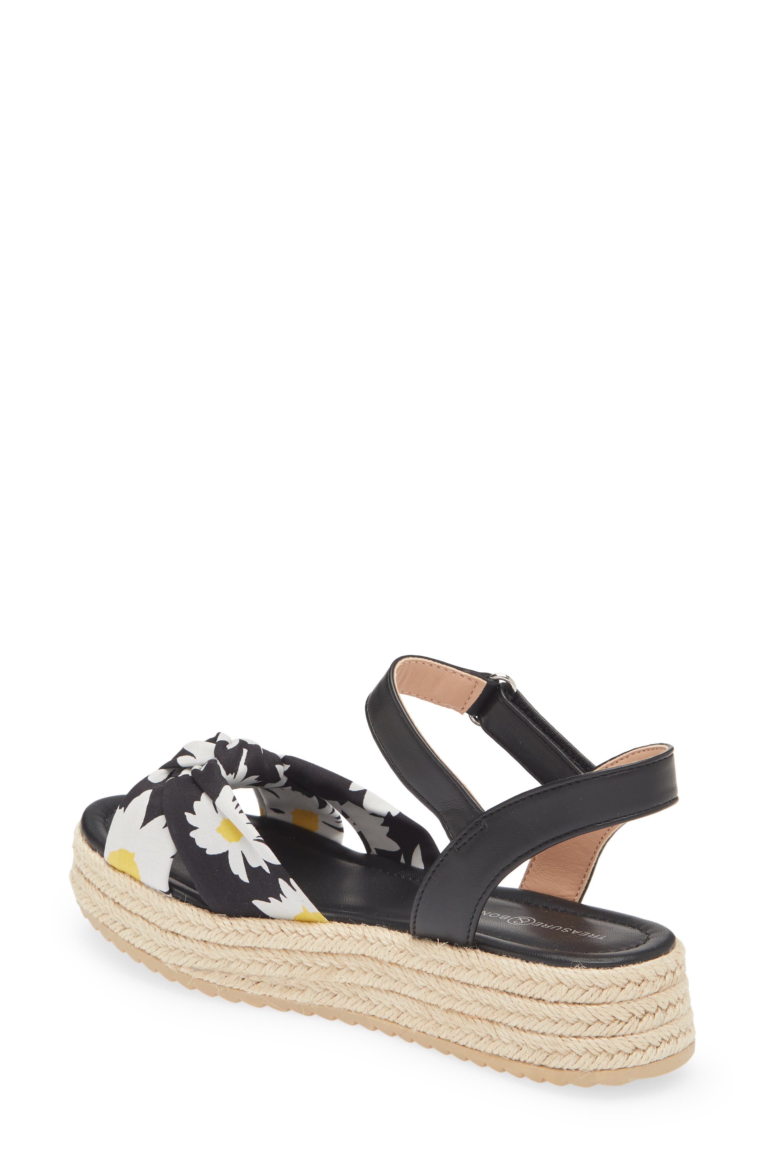 Treasure & Bond Bren Flower Strap Platform Sandal, Alternate, color, 