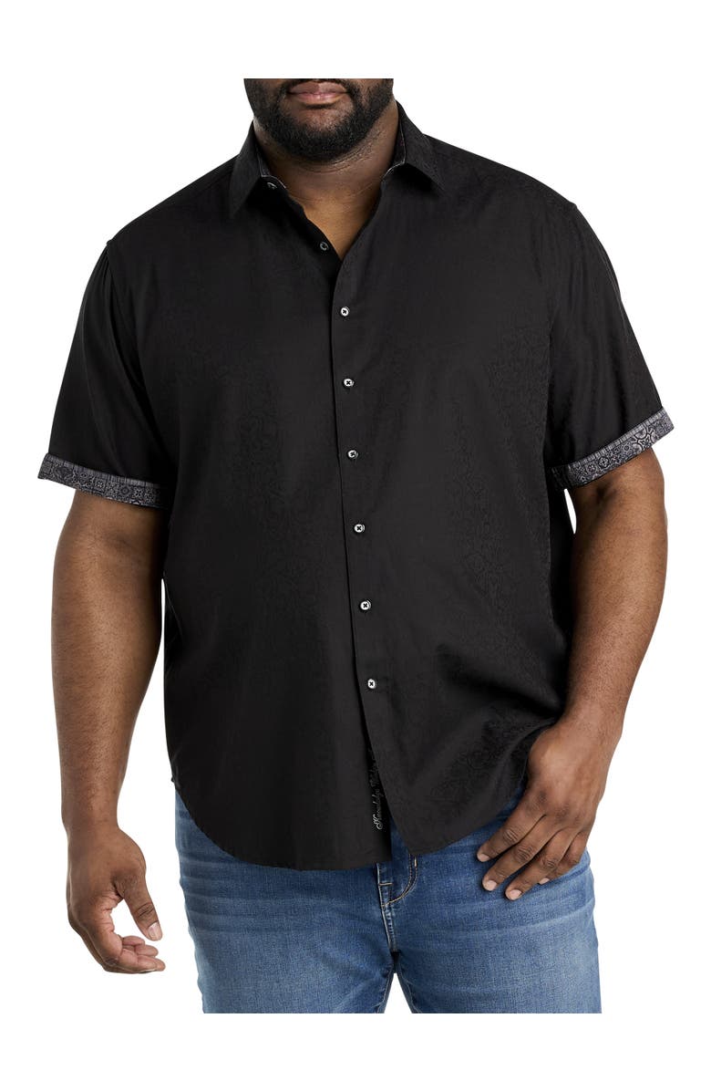 Robert Graham DXL Luther Sport Shirt, Alternate, color, Black