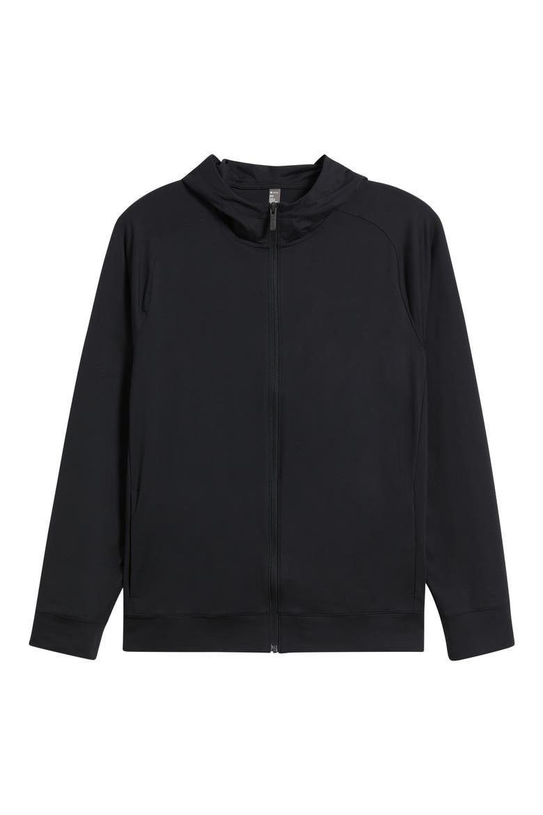 Live In Performance Zip Hoodie, Alternate, color, BLACK CAVIAR
