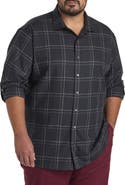 Synrgy by DXL Big & Tall Large Plaid Roll-Tab Sport Shirt