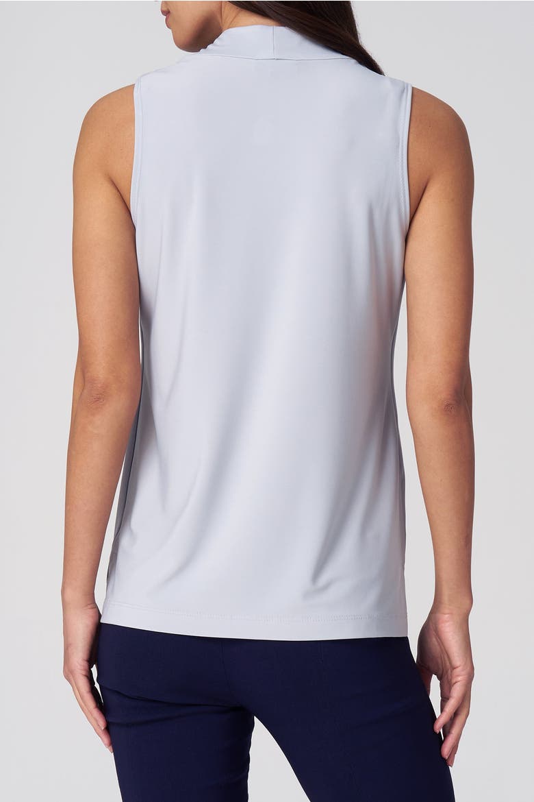 Luxe Stretch V-Neck Sleeveless Shell, Alternate, color, Mist
