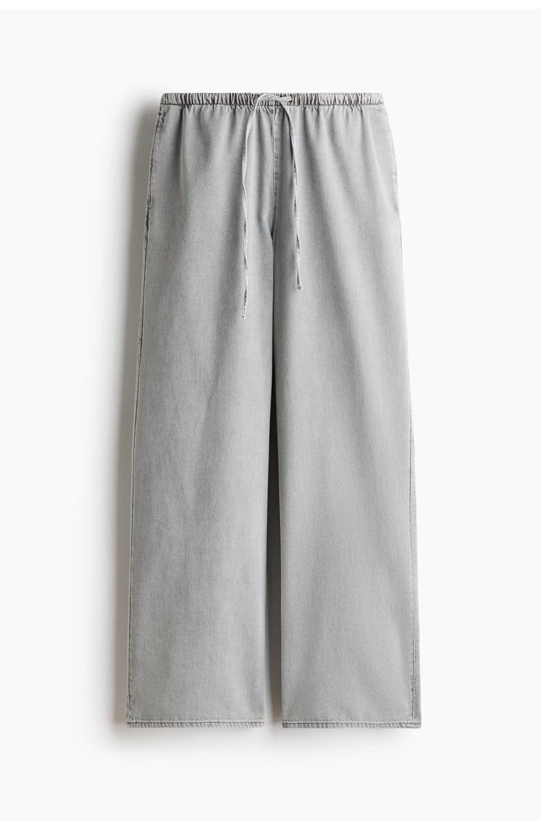 H&M Denim drawstring pants, Alternate, color, Gray