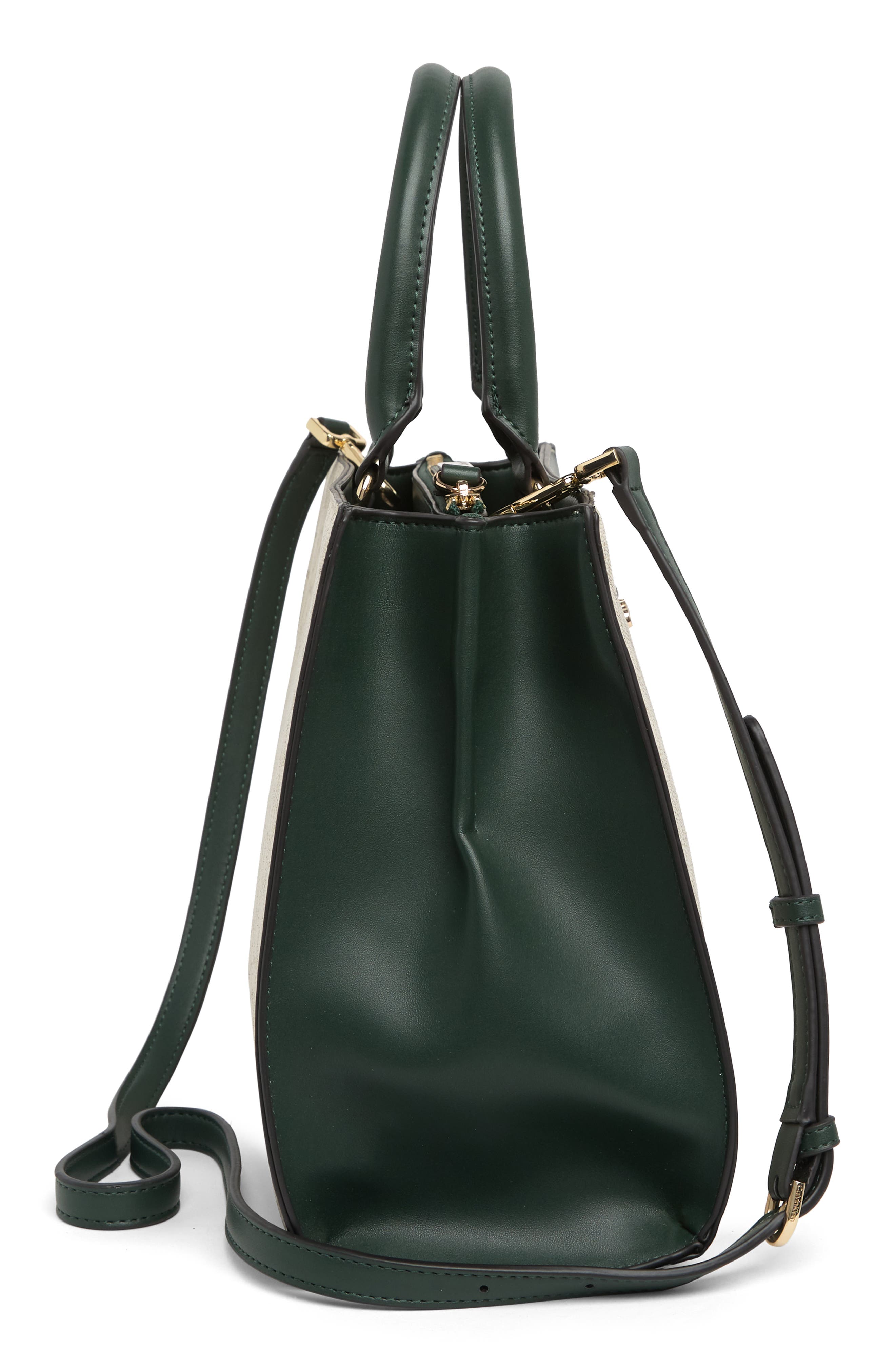 Edie Leather Satchel Bag, Alternate, color, VAN/ KHK/ DP FRST