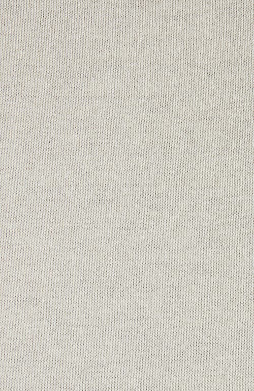 Moncler Logo Patch Silk & Cotton Crewneck Sweater In Silk White