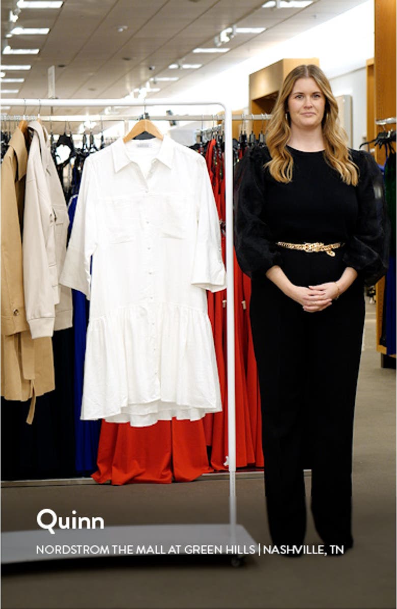 Stasia Linen Blend Shirtdress, sales video thumbnail