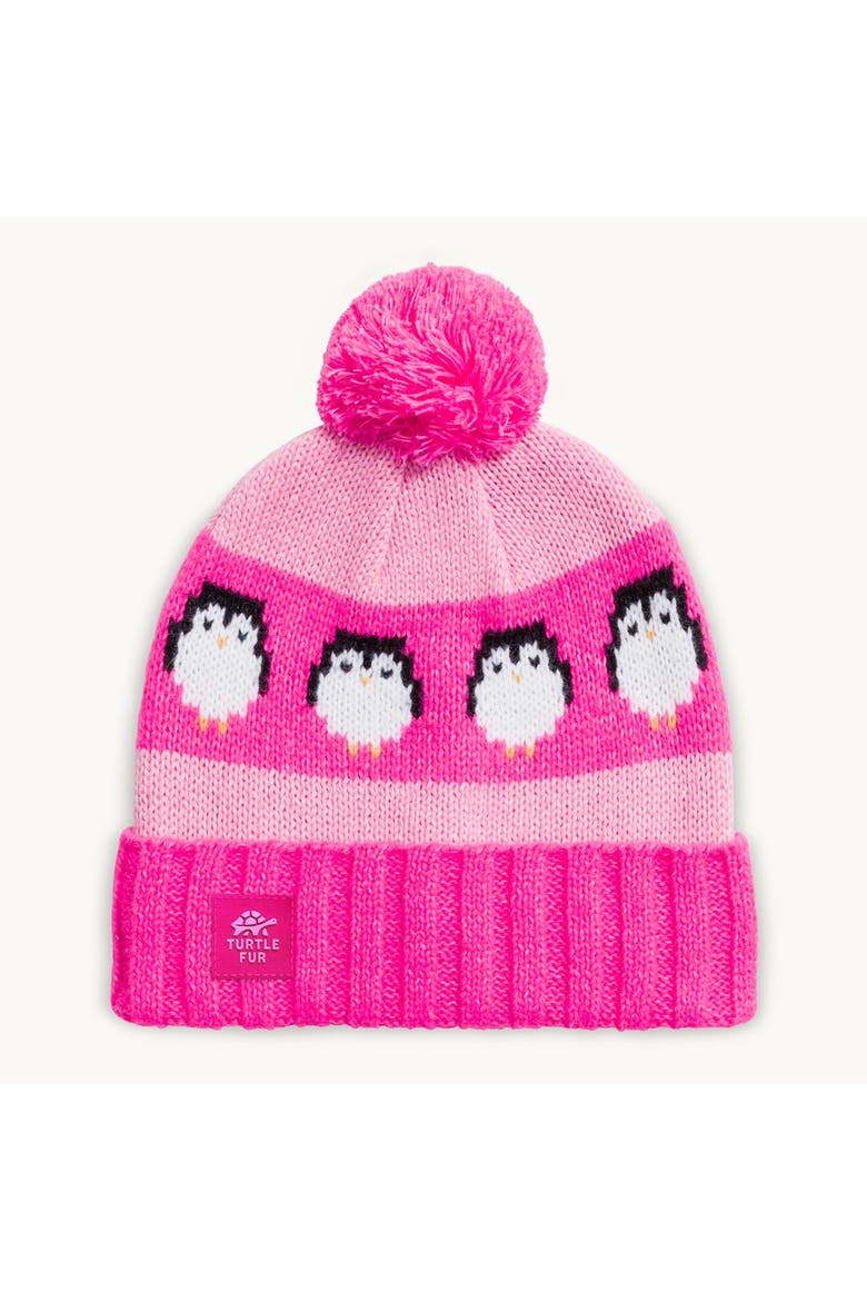 Kids Recycled Pengy Pom Beanie, Main, color, Pink