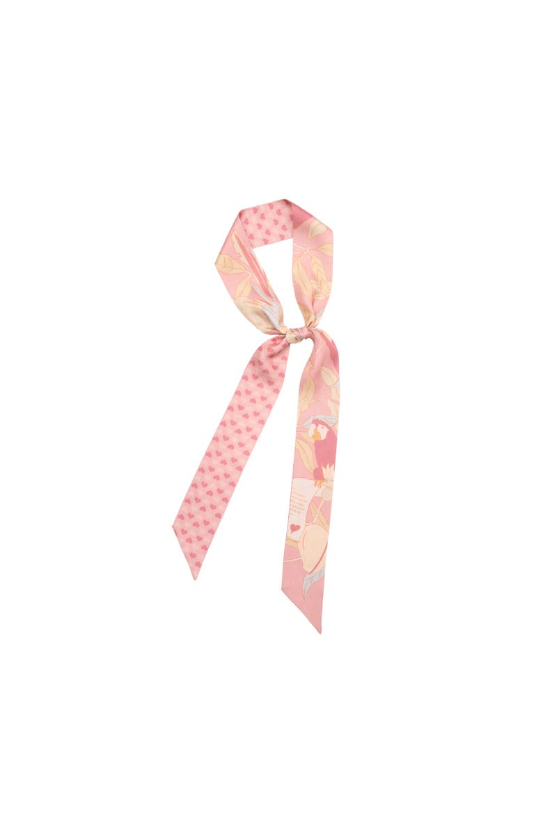 Lost Pattern El Amor Silk Skinny Scarf, Main, color, Nude Pink