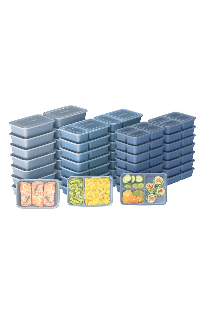 BENTGO 90-Piece Meal Prep Set, Main, color, Blue Mist