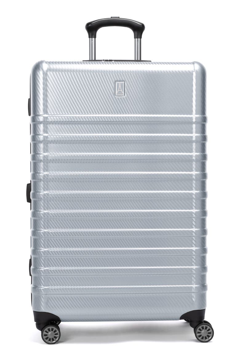 Rollmaster™ Lite 28-Inch Expandable Hardside Spinner Luggage, Main, color, SILVER CARBON FIBER