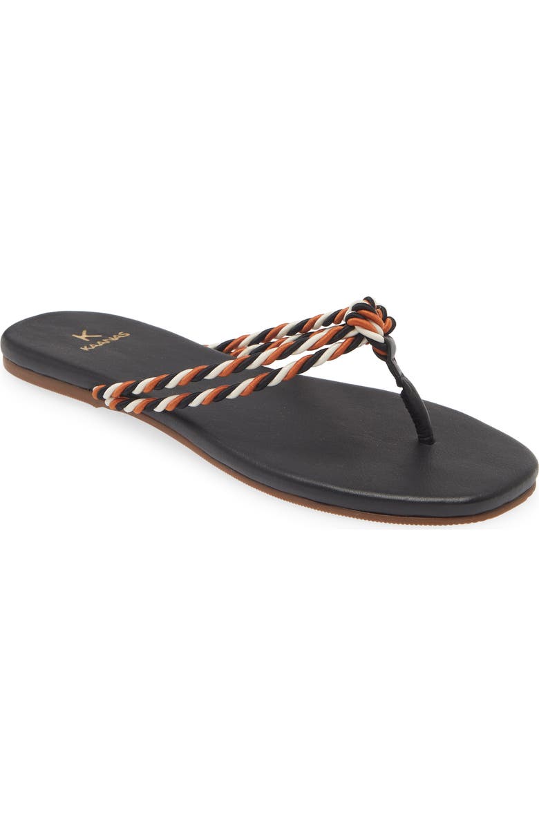 Kaanas Litibuan Corded Flip Flop, Main, color, Navy Multi