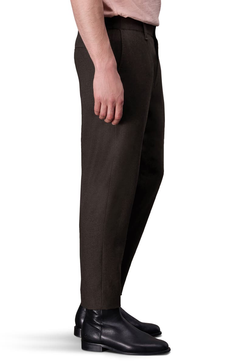 rag & bone Lennox Flannel Dress Pants, Alternate, color, Brown