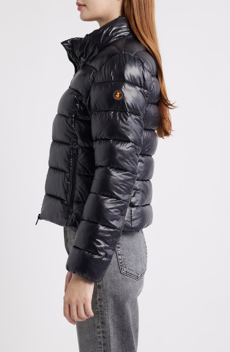 Save The Duck Cosmary Water Resistant Insulated Puffer Jacket, Alternate, color, Black