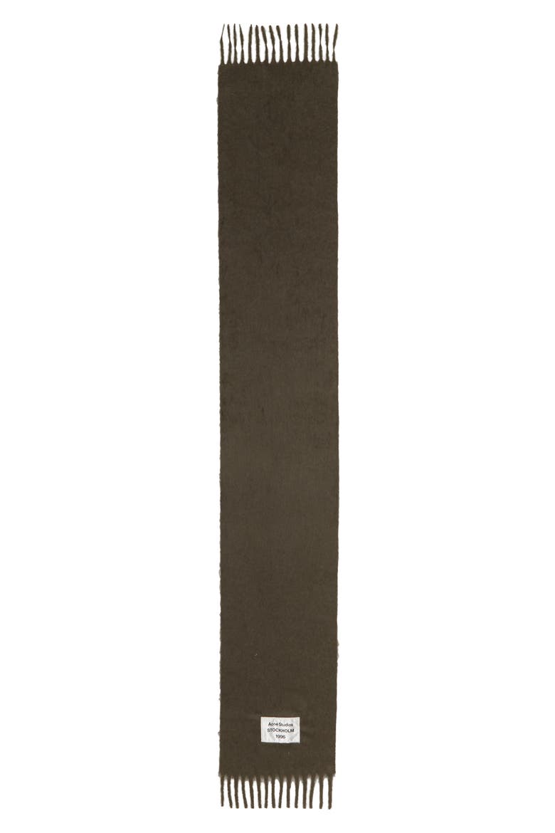 Viper Furry Alpaca Blend Fringe Scarf, Main, color, GREY