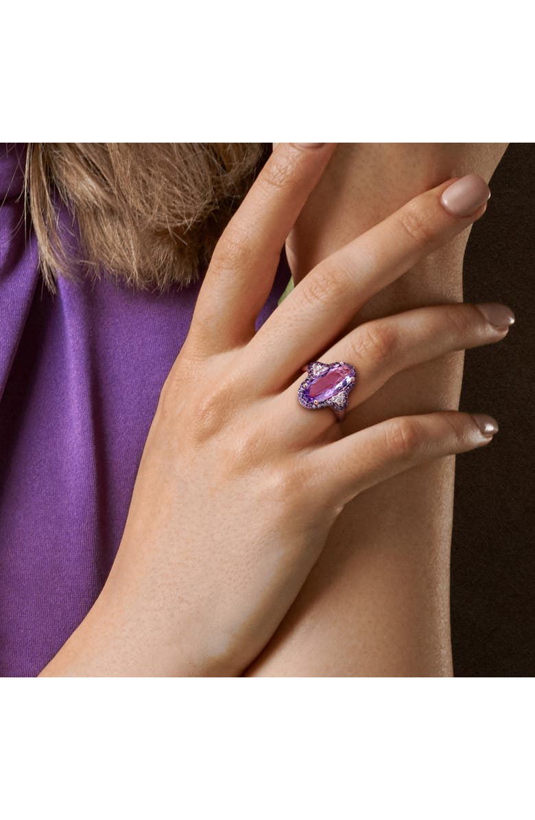 Julianna B. Amethyst & White Topaz Halo Ring, Alternate, color, Amethyst