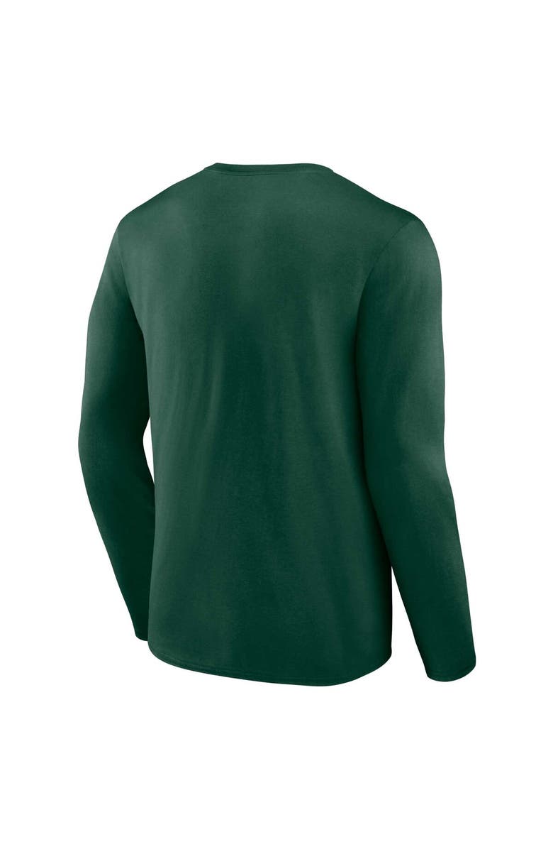 PROFILE Men's Profile Green Michigan State Spartans Big & Tall Two-Hit Graphic Long Sleeve T-Shirt, Alternate, color, Green
