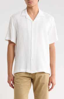 DENIM AND FLOWER Textured Short Sleeve Shirt
