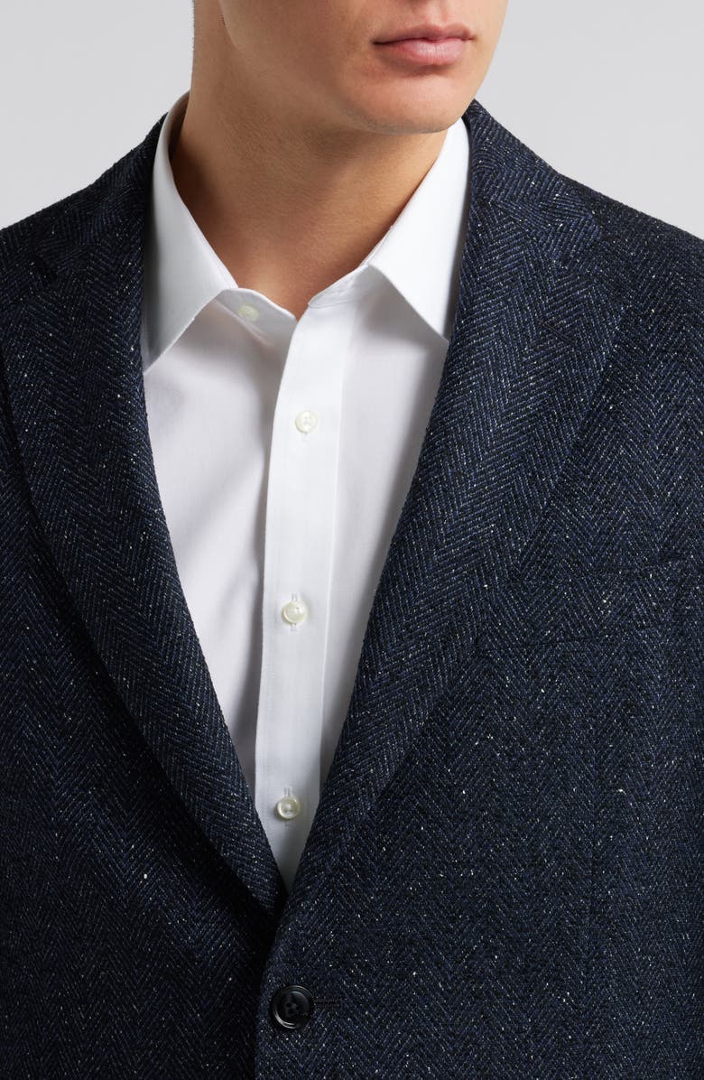 Hanry Virgin Wool Blend Herringbone Sport Coat