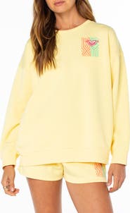 Roxy Morning Strole Graphic Crewneck Sweatshirt