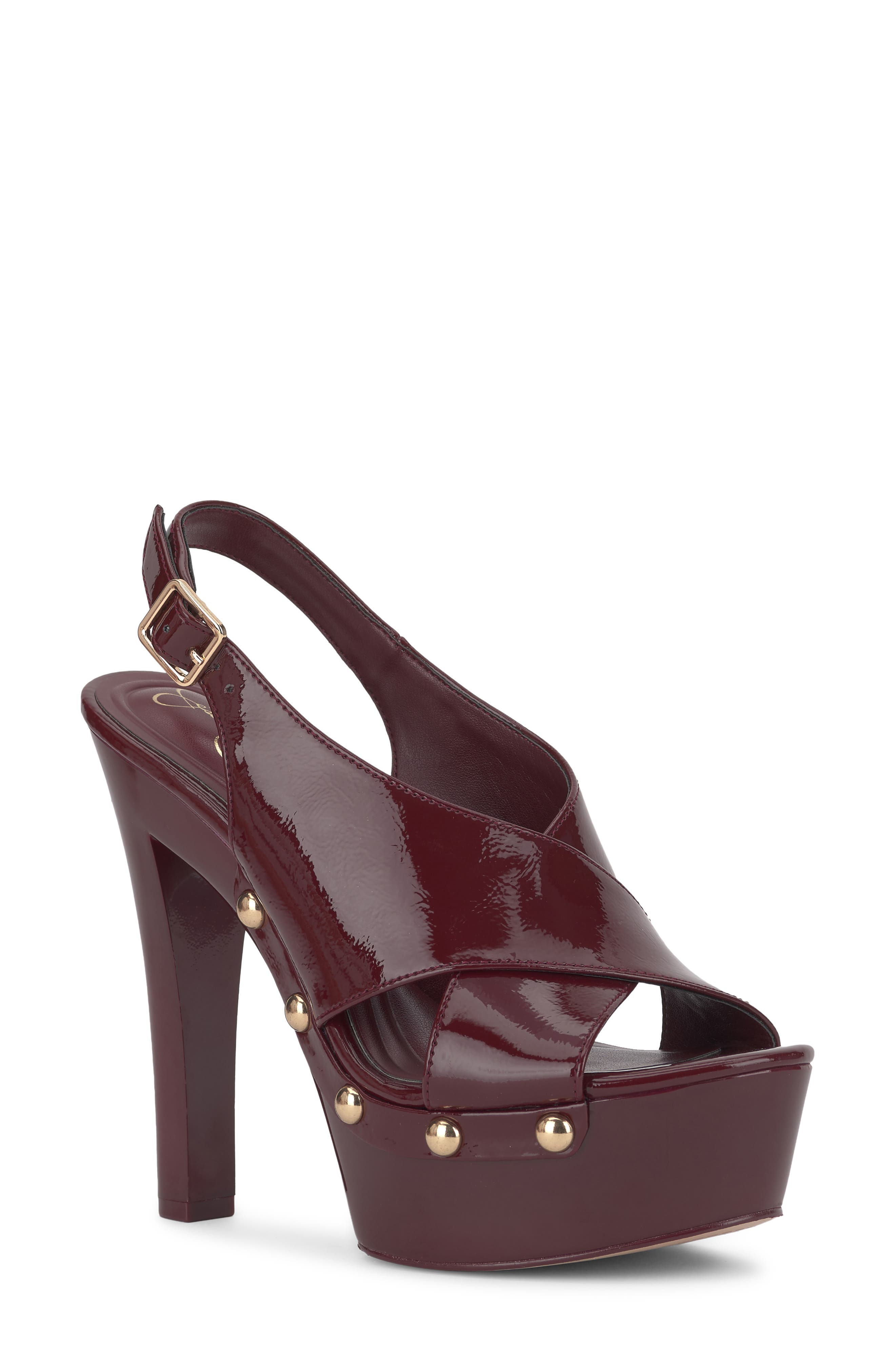 Caulira Platform Sandal, Main, color, VINEYARD RED