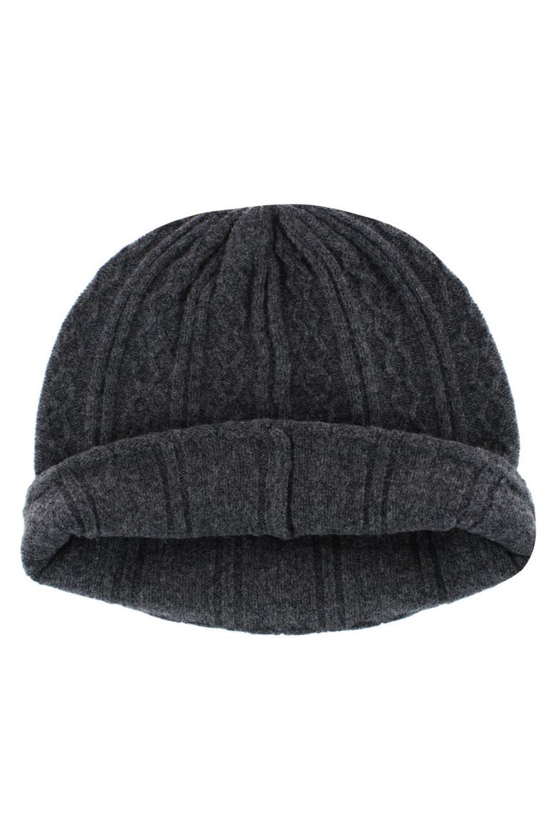 The Windsor Merino Wool Cable Knit Beanie, Alternate, color, Grey