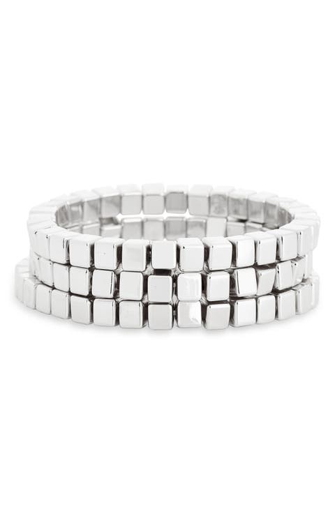 3-Pack Beaded Stretch Bracelets