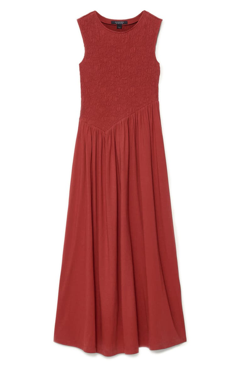Luna Crinkle Maxi Dress, Alternate, color, RED