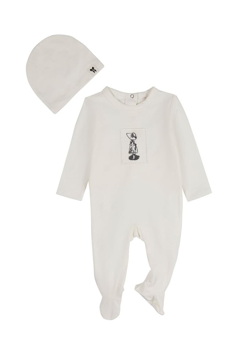 2 Piece Baby Cotton Rich Footie Set, Main, color, Ivory Mist
