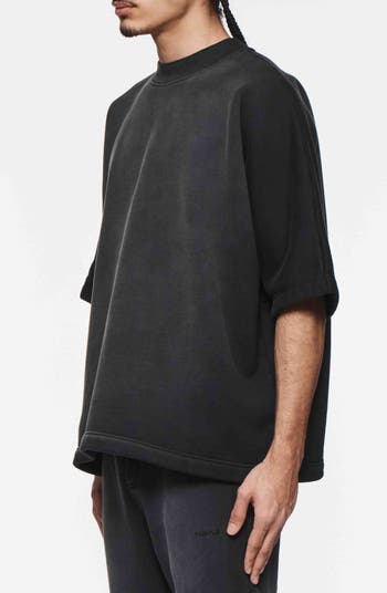 Oversize Logo Cotton Fleece T-Shirt