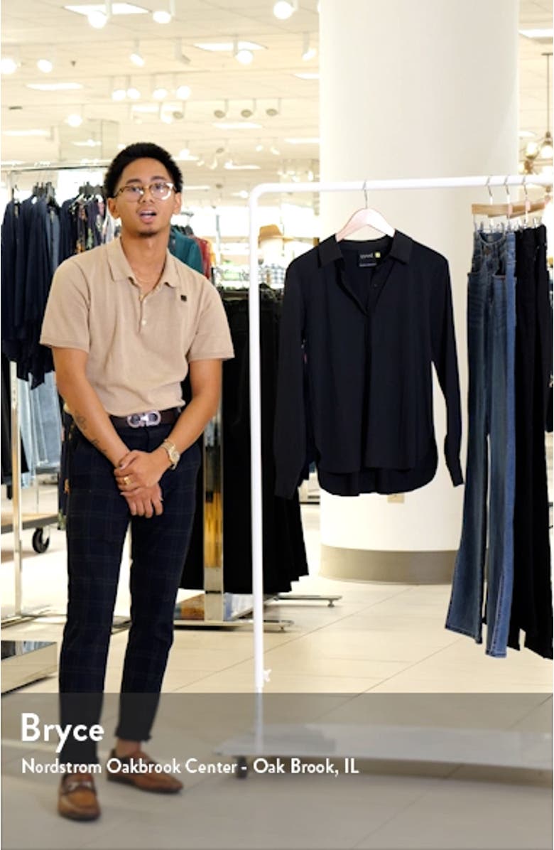 'Lyssentials Connie Slim Fit Button-Up Shirt, sales video thumbnail