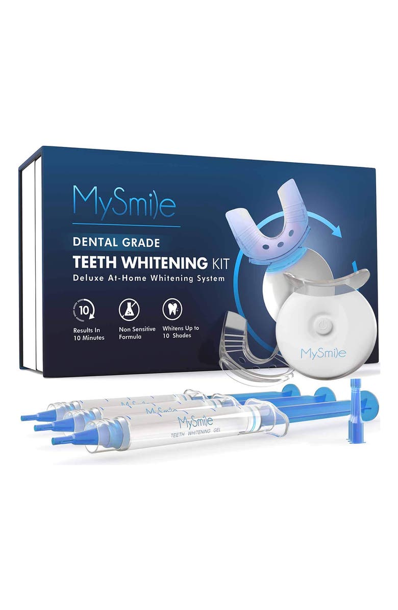 MySmile Teeth Whitening Kit with 5 LED Light, 18% CP Gel, Main, color, Blue