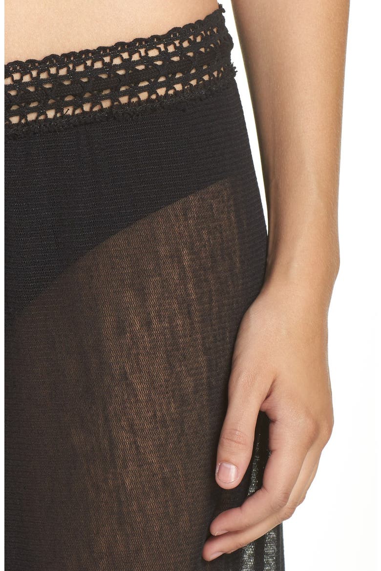 Mesh Cover-Up Pants, Alternate, color, BLACK