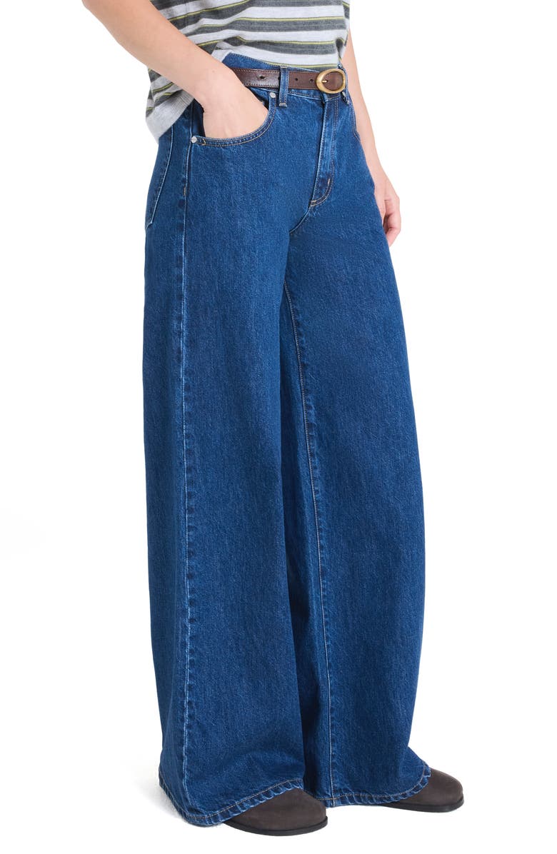 TWP Tiny Dancer Wide Leg Nonstretch Jeans, Alternate, color, Dark Stone