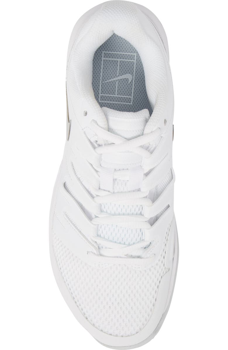 Nike Air Zoom Prestige HC Tennis Shoe, Alternate, color, White/ Metallic Silver