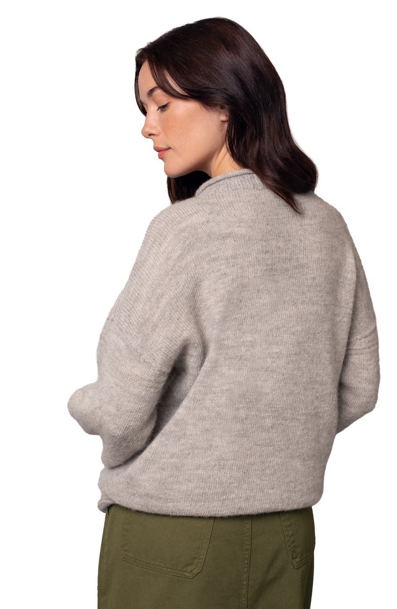 Celtic & Co. British Heritage Gansey Sweater, Alternate, color, Undyed Taupe