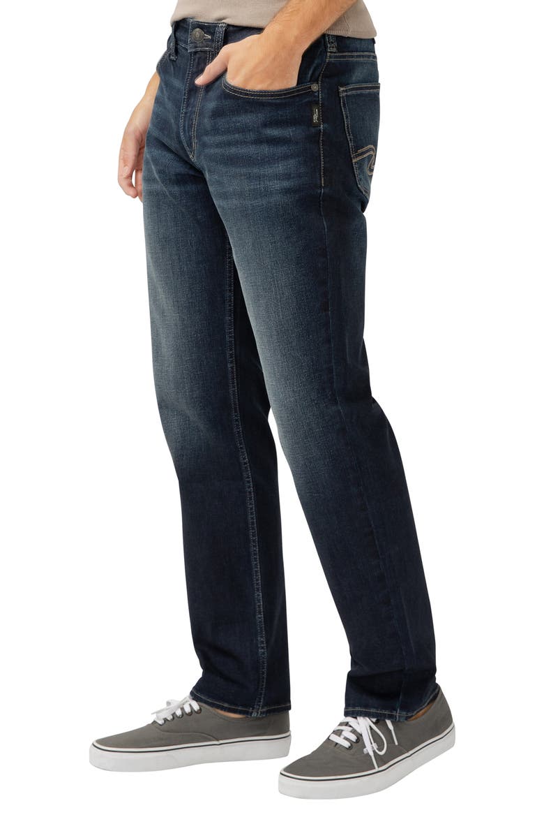 Eddie Athletic Fit Tapered Jeans, Alternate, color, INDIGO
