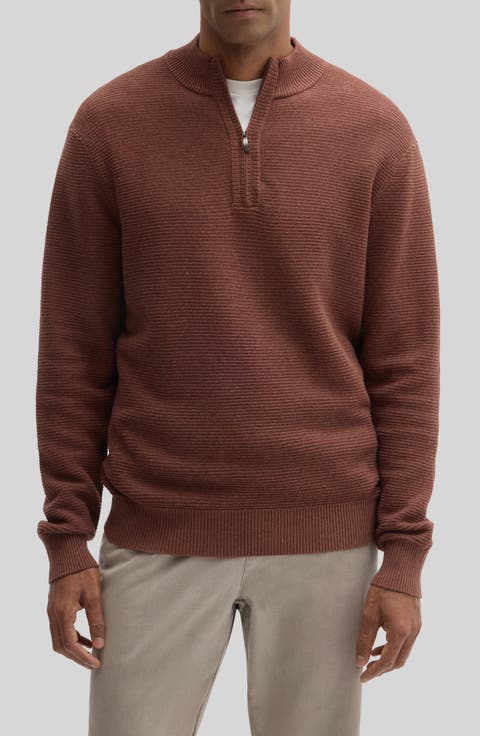 Gonzalo Quarter Zip Cotton Sweater