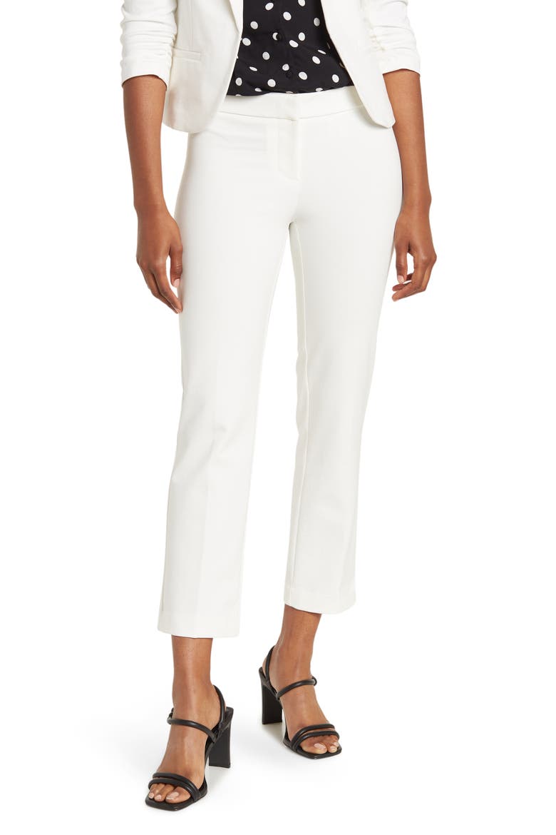 Chelsea Knit Trouser Pants, Main, color, WHITE
