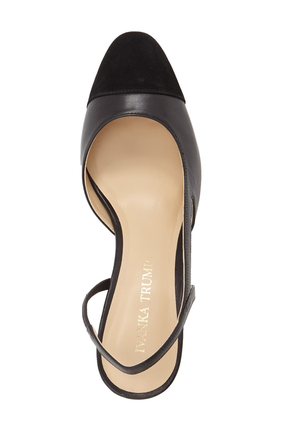 Ivanka Trump 'Liah' Slingback Cap Toe Pump, Alternate, color, 
