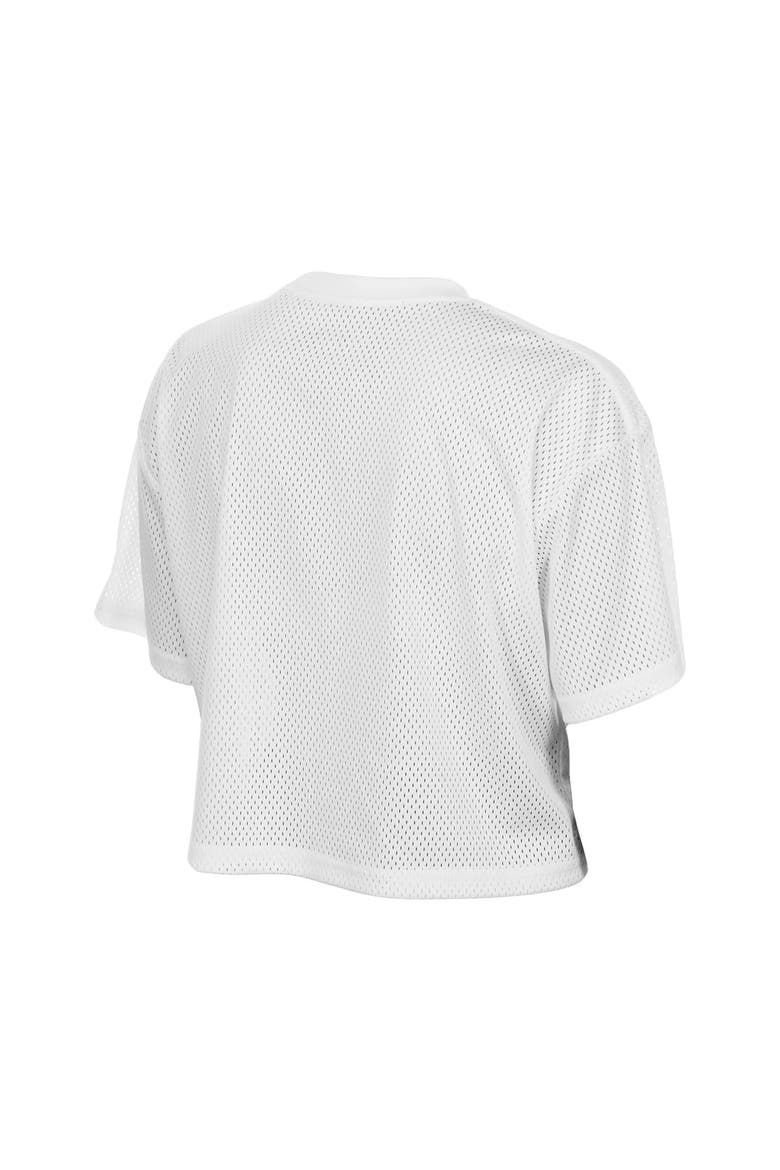 Women's New Era  White Dallas Cowboys Summer Mesh Cropped Boxy T-Shirt, Alternate, color, White