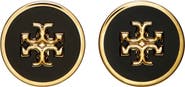 Tory Burch Icon Enamel Stud Earrings
