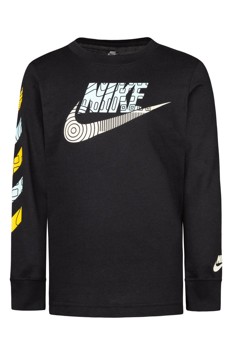 Nike Kids' Futura Hazard Tread Long Sleeve T-Shirt, Main, color, Black