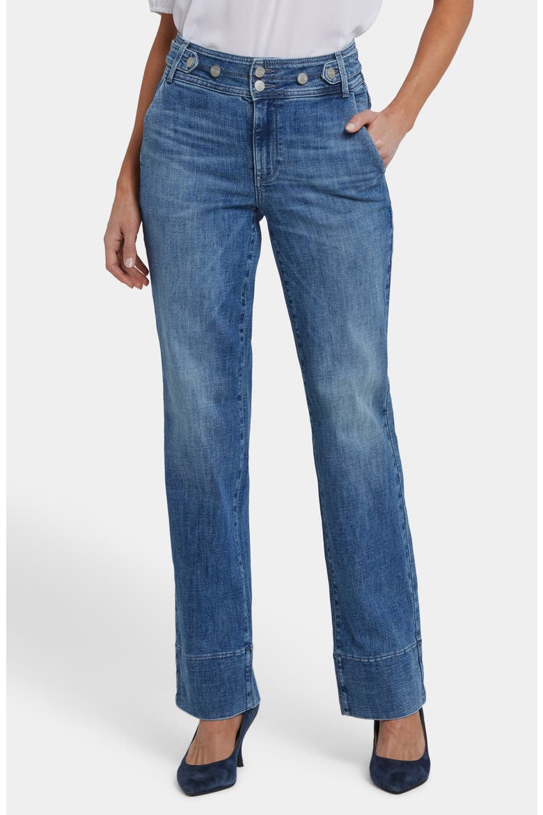 Bailey Tab Waist Relaxed Straight Leg Jeans, Main, color, WASHED CRYSTAL